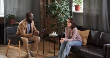 patient listening to the psychiatrist