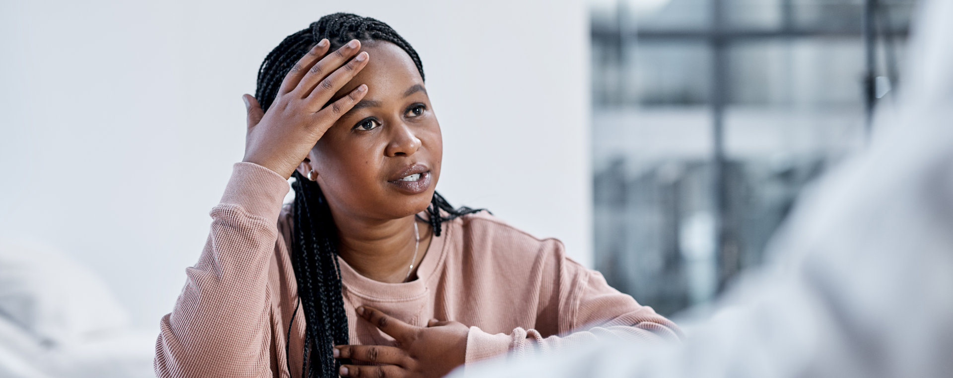 woman explaining something