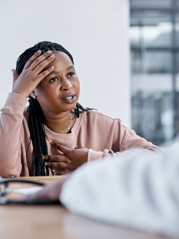 woman explaining something