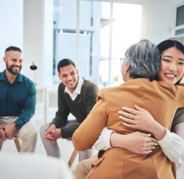 group of people smiling